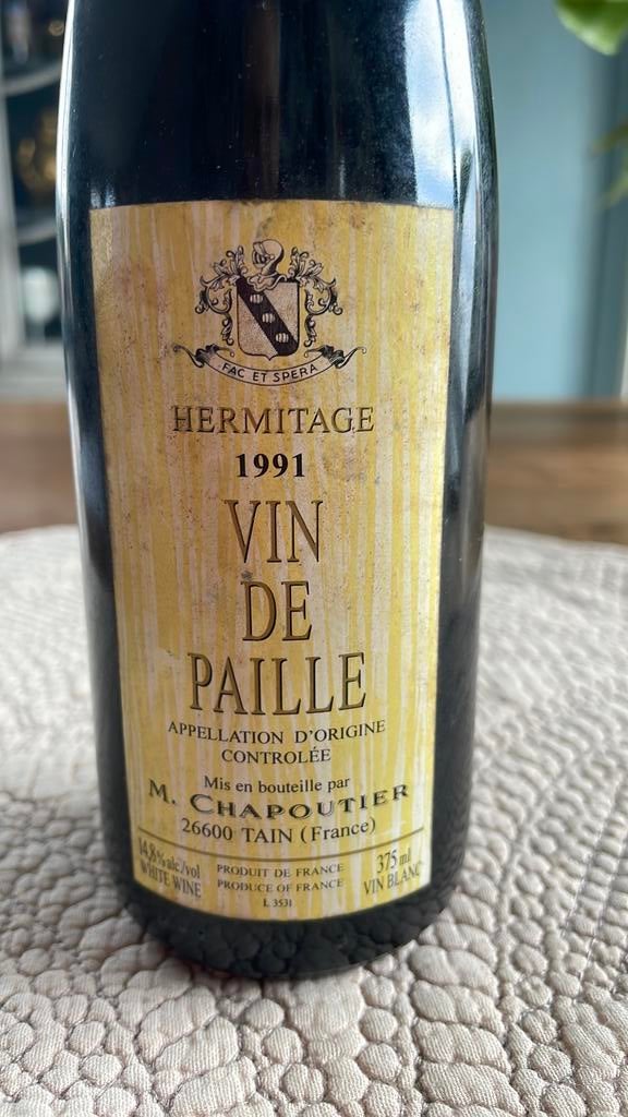 Hermitage Vin de Paille 1991 M Chapoutier 375ml, Enlèvement ou Envoi, Comme neuf