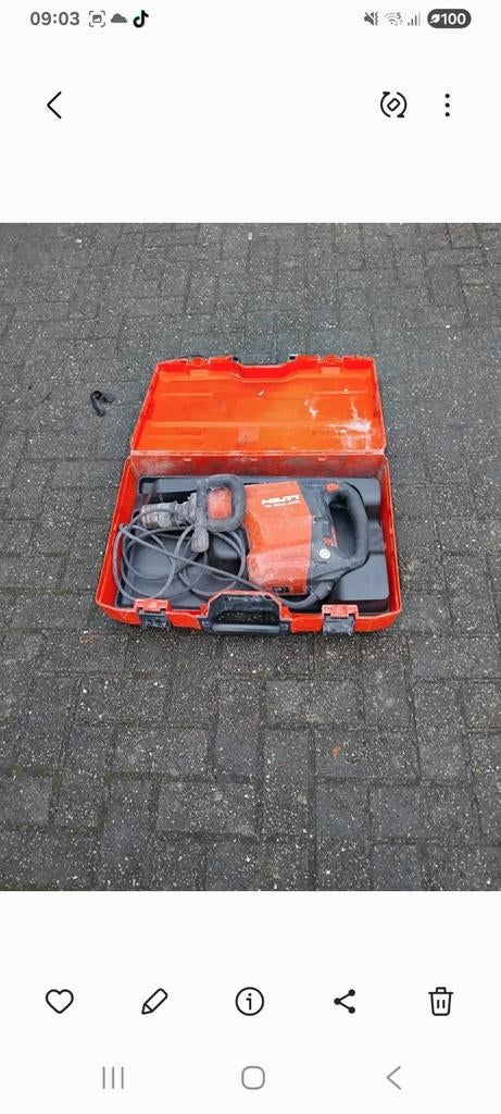 Hilti breekhamer te 800, Ophalen