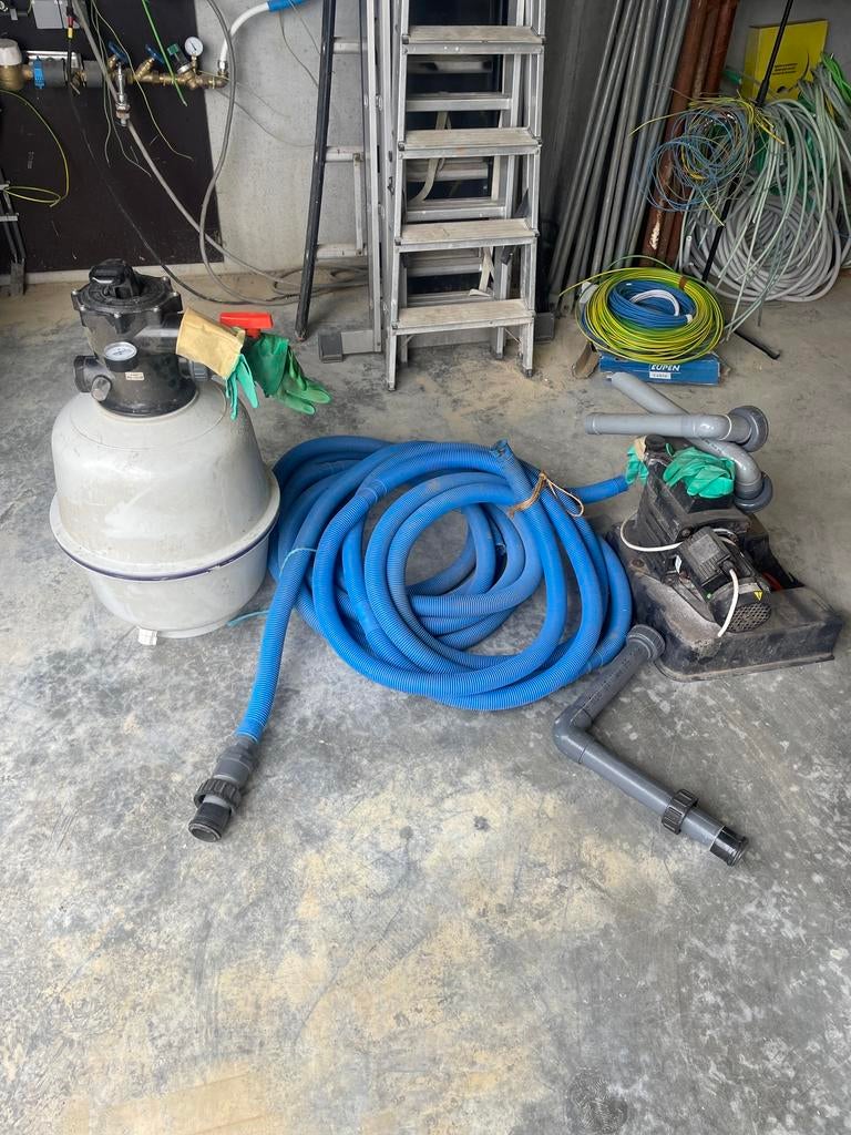 Zwembad pomp + filter, Tuin en Terras, Zwembad-toebehoren, Ophalen, Gebruikt, Zwembadpomp