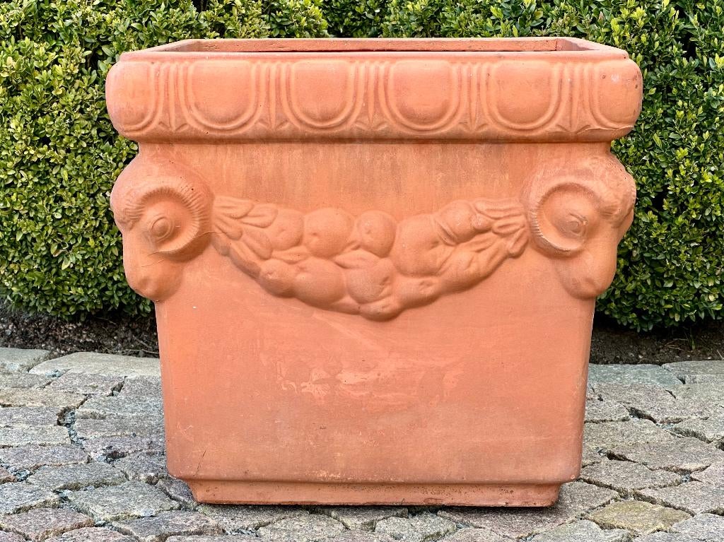 pot de fleurs en terre cuite - résistant au gel, Enlèvement, Carré, Terracotta, Intérieur