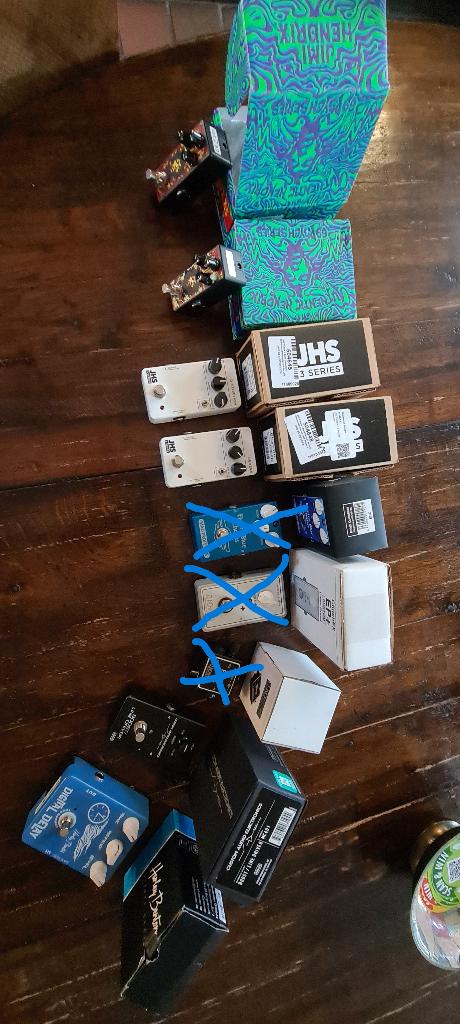 Verschillende effectpedalen Boss, MXR, JHS, Fuzz, Reverb., Muziek en Instrumenten, Effecten, Zo goed als nieuw, Distortion, Overdrive of Fuzz