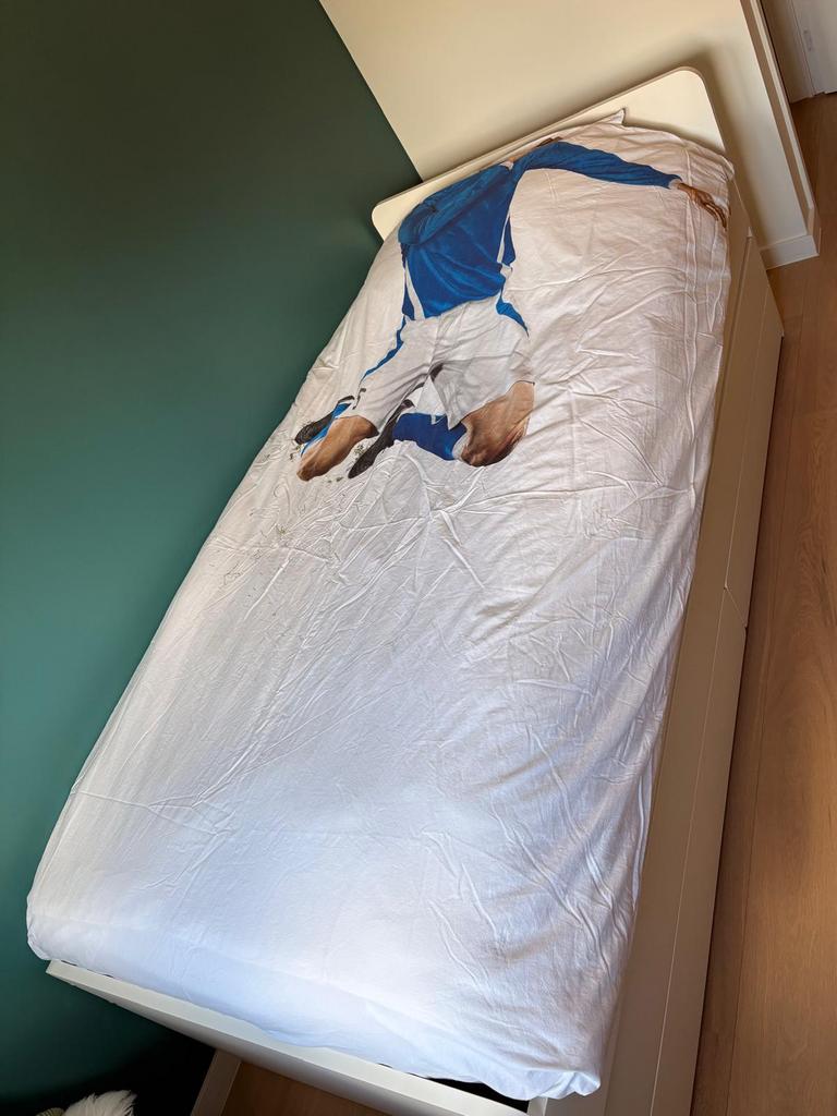 1 persoons bed ikea, Ophalen, 85 tot 100 cm, Gebruikt, Lattenbodem