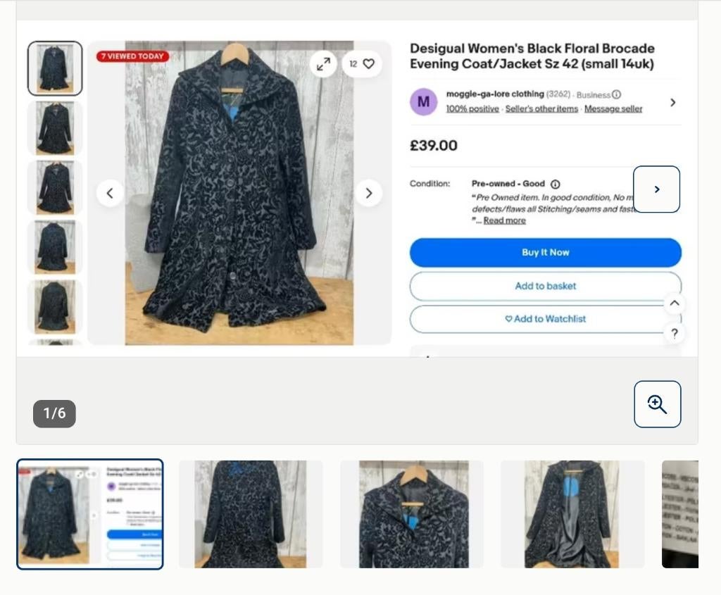 Jas gothic merkkledij Desigual fluweel nieuw, Kleding | Dames, Maat 38/40 (M), Zwart, Nieuw, Ophalen of Verzenden