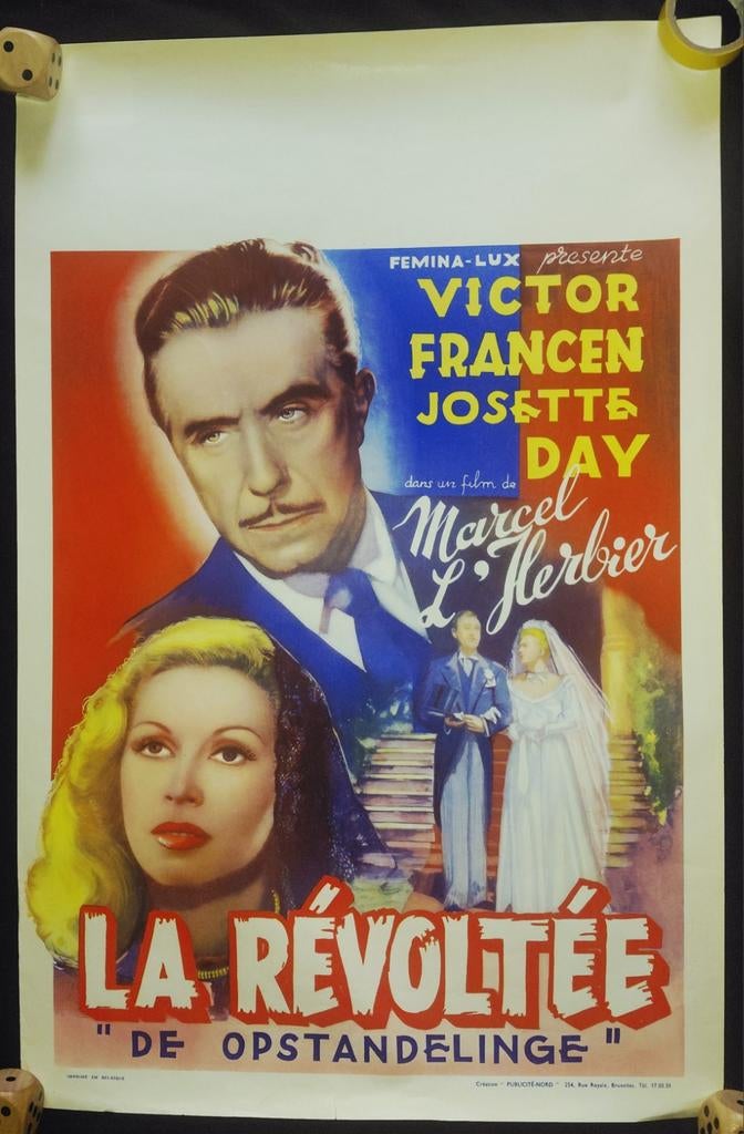 Vintage Affiche Cinéma Originale La Révoltée"1948