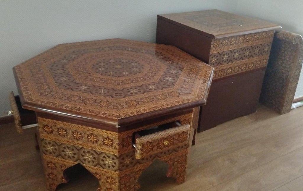 À vendre – Magnifique salon marocain authentique, Huis en Inrichting, Zetels | Complete zithoeken, Zo goed als nieuw, Hout, Ophalen