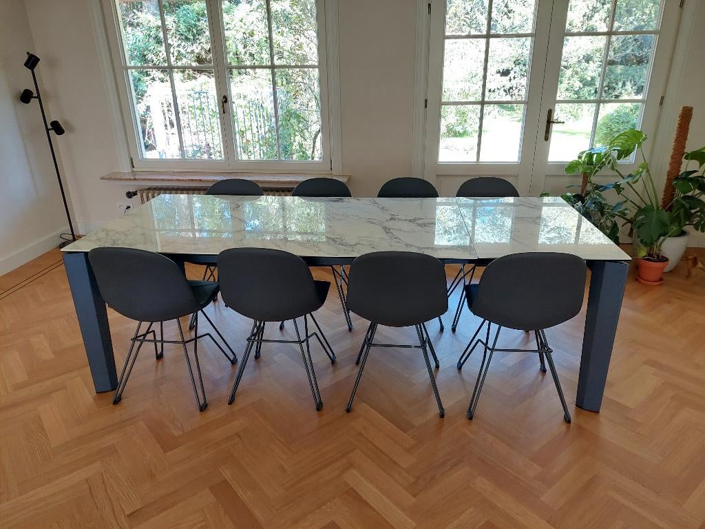 8 eetkamer stoelen, Gris, Enlèvement, Cuir, Cinq, Six Chaises ou plus