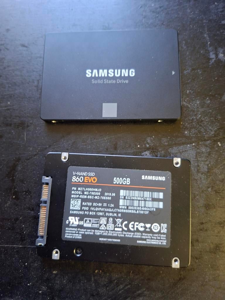 SSD SAMSUNG 860 EVO 2X500 GB, Informatique & Logiciels, Disques durs, Enlèvement ou Envoi, SSD, Interne, Utilisé