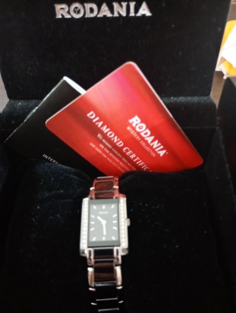 Rodania dameshorloge met diamandcertificaat, Handtassen en Accessoires, Horloges | Dames, Polshorloge, Nieuw, Ophalen, Overige merken
