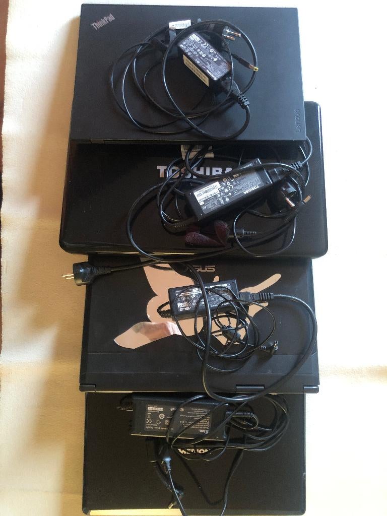 4 Ordinateur portable Lenova Thotoshiba Asus Medion chargeur, Informatique & Logiciels, Enlèvement ou Envoi, 15 pouces