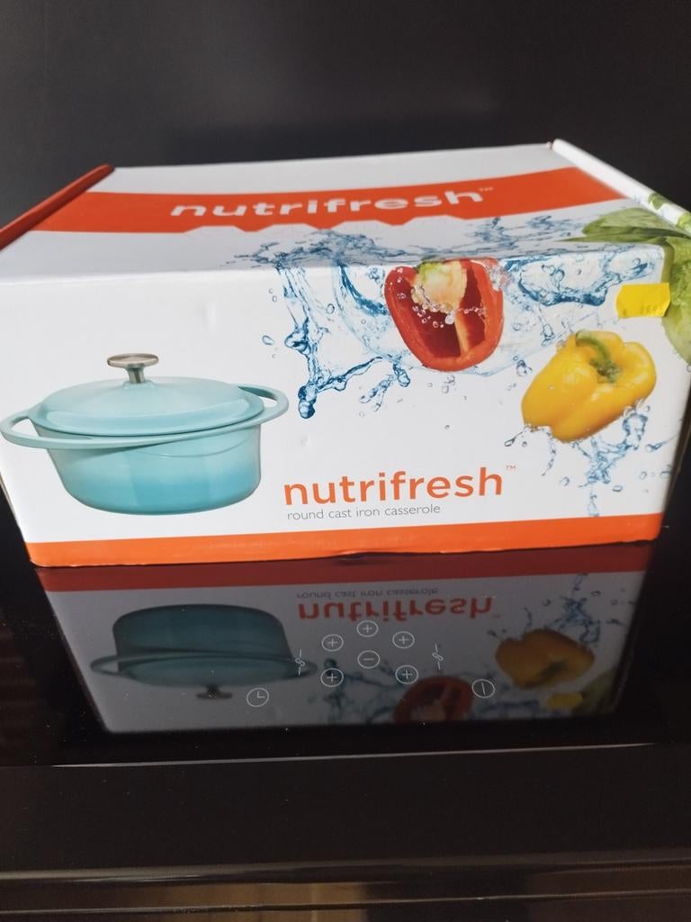 Cocotte fonte émaillée 4L NutrFresh NEUVE, Enlèvement, Fonte