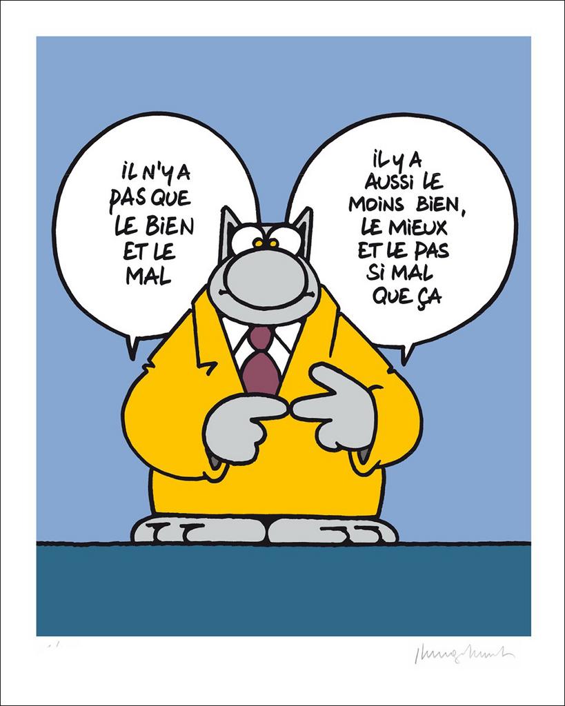 LE CHAT : LE BIEN ET LE MAL SÉRIGRAPHIE SIGNÉE AU CRAYON, Collections, Enlèvement