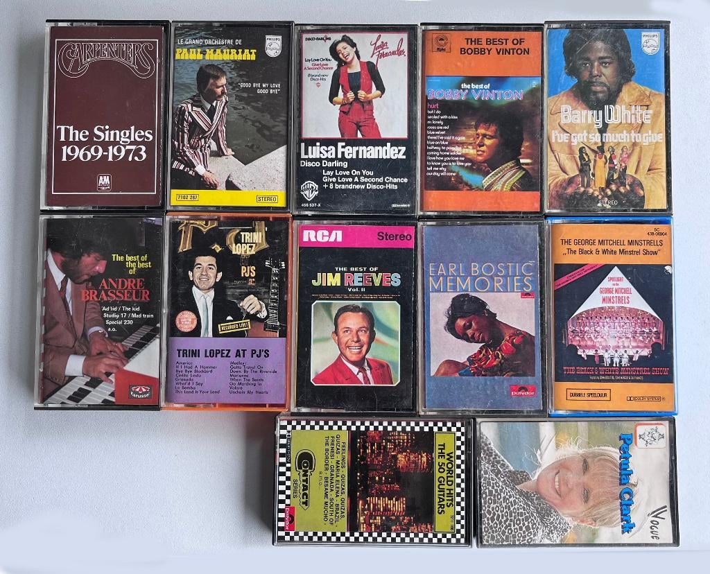 Lot de 12 cassettes musicales (années 60 - 70), CD & DVD, Originale, Autres genres, Enlèvement, Utilisé