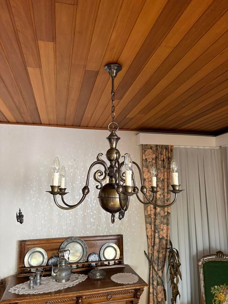 Kroonluchters, Huis en Inrichting, Lampen | Kroonluchters, Ophalen, Gebruikt, Glas