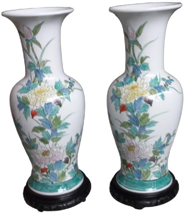 vintage paar Oosterse vazen., Antiek en Kunst, Antiek | Vazen, Ophalen