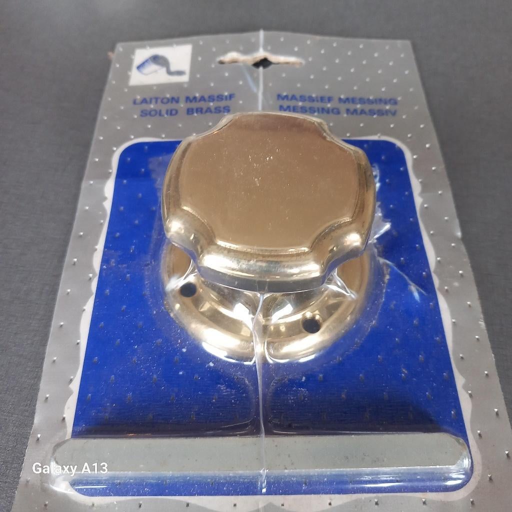 Poignée de porte en laiton massif - NOUVEAU, Ophalen of Verzenden, Nieuw, Koper of Messing, Klink of Kruk