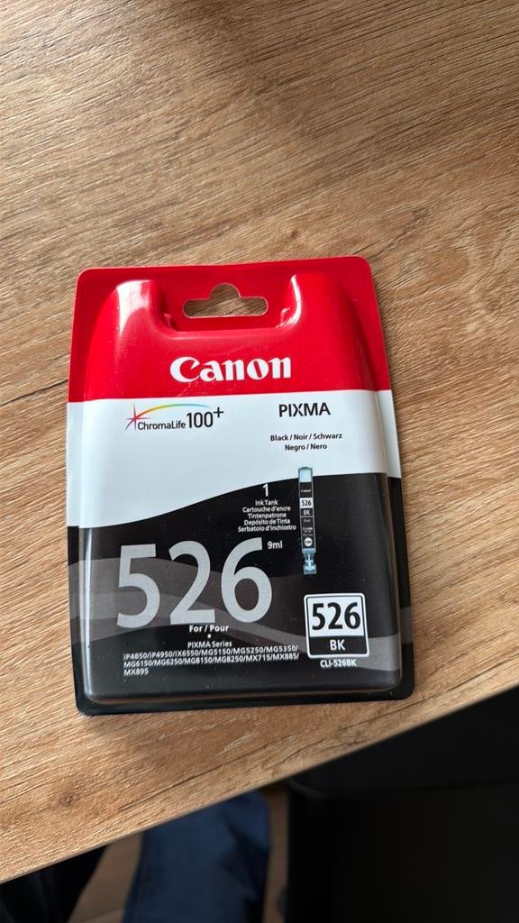 Inkt Canon pixma 526 zwart, Computers en Software, Printerbenodigdheden, Ophalen, Nieuw