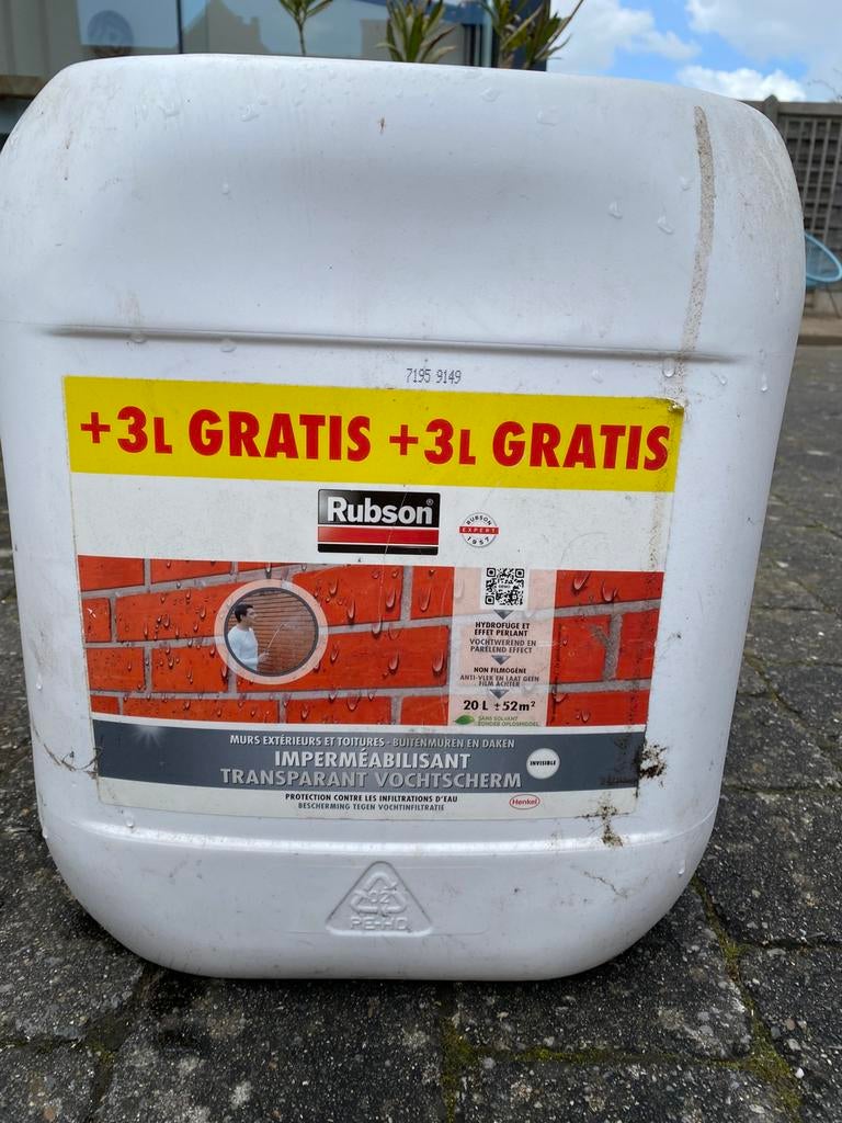 Rubson transparant vochtscherm, 20 liter of meer, Ophalen, Nieuw, Overige kleuren