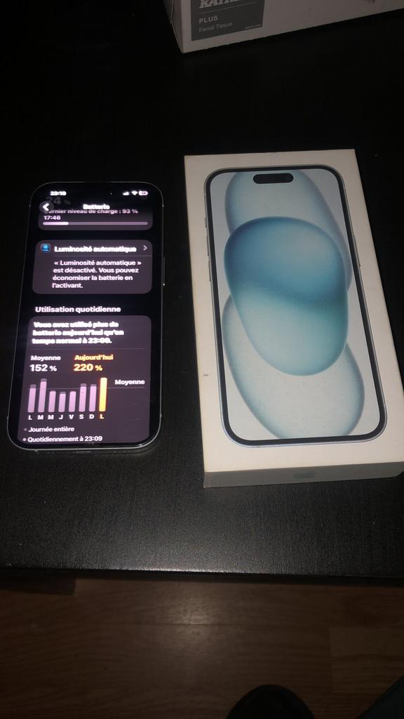 Iphone 15 normale, Télécoms, Téléphonie mobile | Apple iPhone, IPhone 15, Enlèvement ou Envoi, 77 %, Sans abonnement