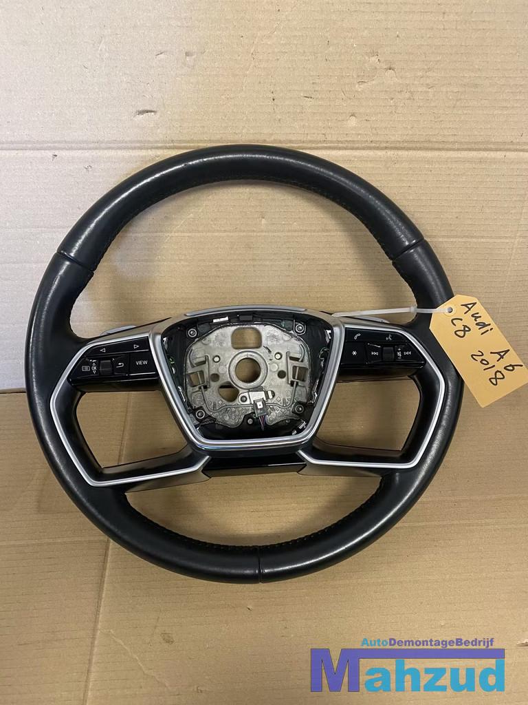 AUDI A6 C8 E-TRON Leer leder stuurwiel stuur 2018+, Auto-onderdelen, Besturing, Audi, Gebruikt