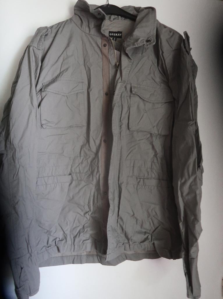 jas heren/dames grijs nieuw large, Kleding | Heren, Jassen | Zomer, Maat 52/54 (L), Geekay, Nieuw, Ophalen of Verzenden