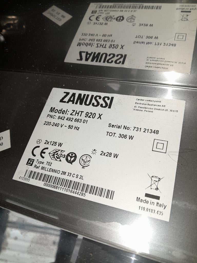 Hotte Zanussi 90 cm inox, Electroménager, Neuf, Recyclage, 400 à 600 m³/h, Hotte murale