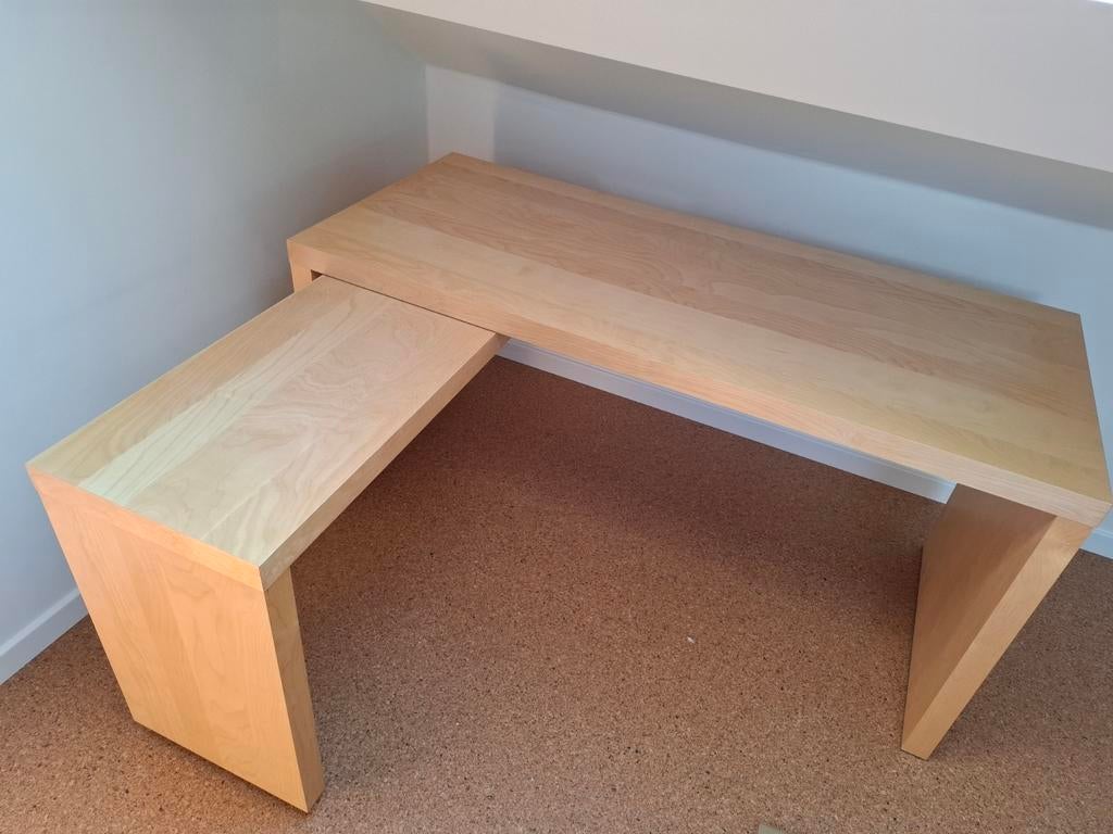 IKEA MALM Bureau avec partie coulissante, Enlèvement, Utilisé, IKEA