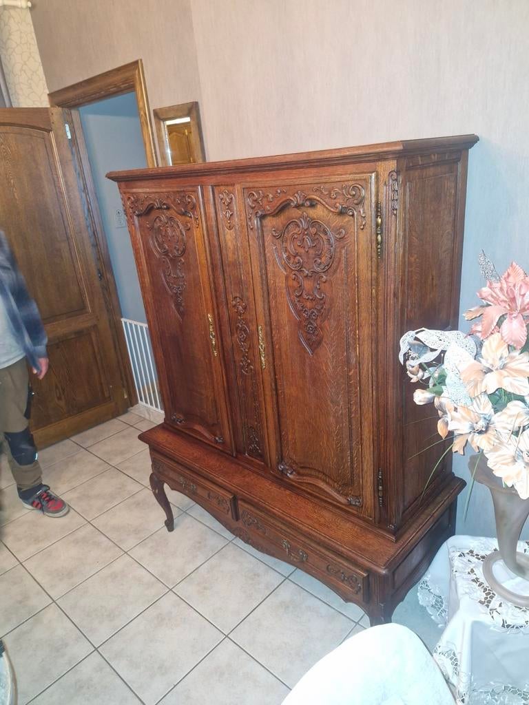 Volledige eettafel met tafel, dressoir en extra kast oud, Huis en Inrichting, Ophalen, Glas