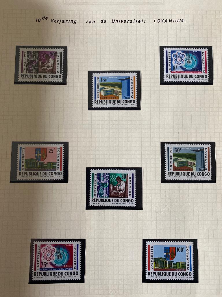 10 jaar Lovanium Republique du Congo, Postzegels en Munten, Postzegels | Afrika, Ophalen of Verzenden