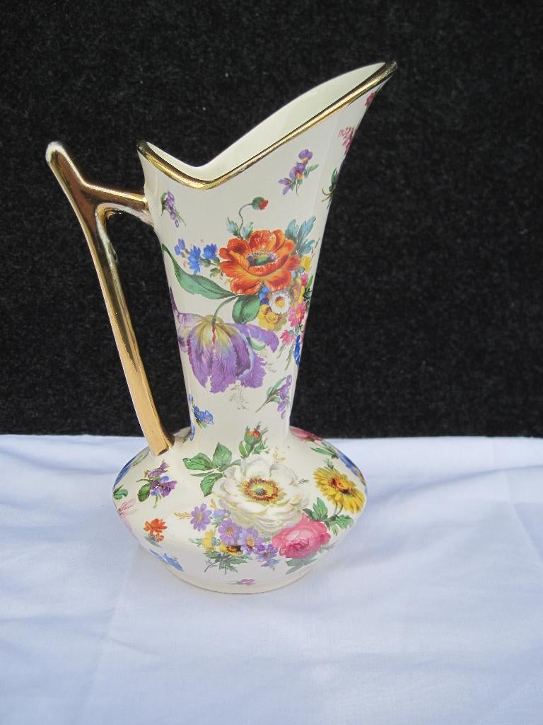 Boch Freres Keralux Vaasje decor Fleurs de Saxe, Ophalen of Verzenden