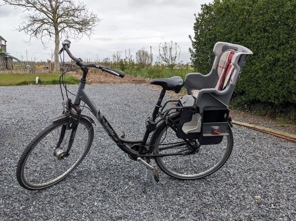 damesfiets hoprider met kinderzitje, Fietsen en Brommers, Ophalen, 1 zitje, Gebruikt