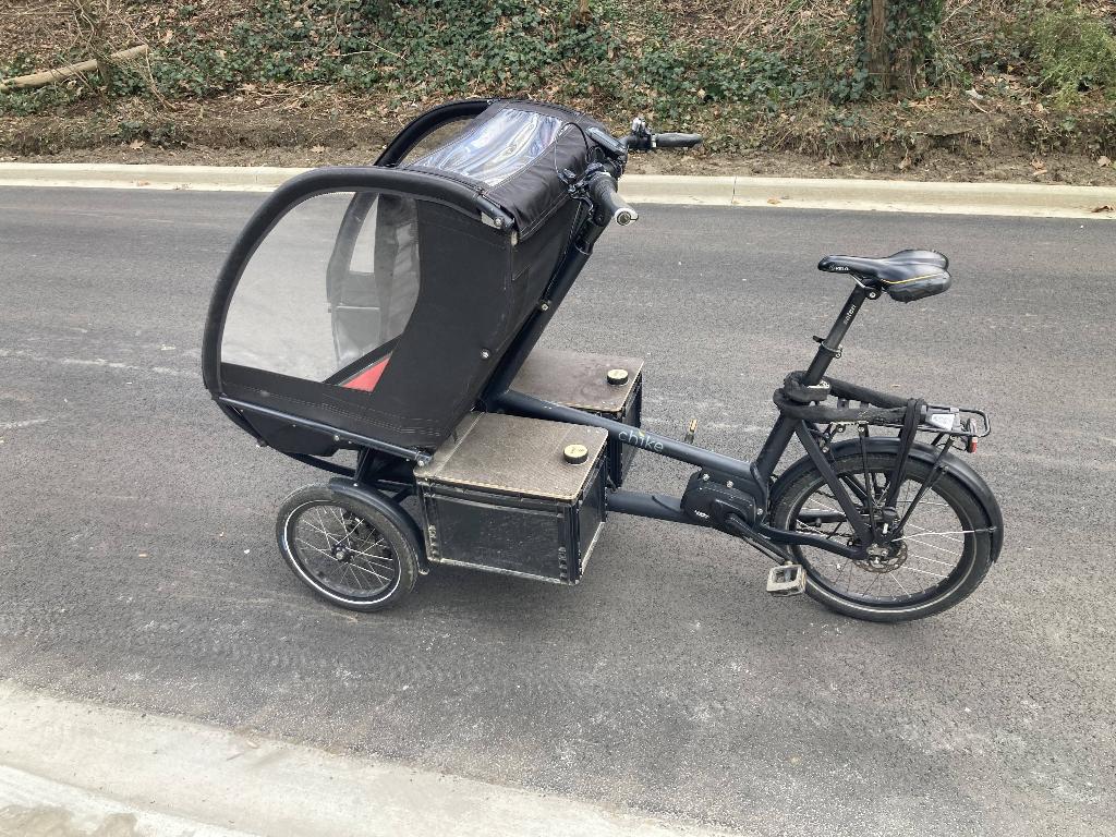 Chike bakfiets, Fietsen en Brommers, Gebruikt, Elektrisch, 2 kinderen, Ophalen