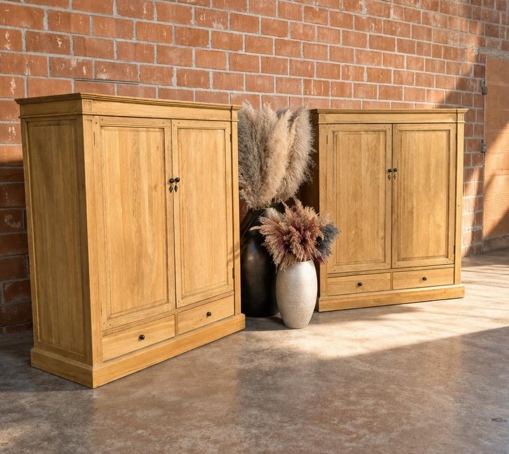 2x Eiken meidenkast art:96/26.2+3, Huis en Inrichting, Kasten | Overige, Ophalen, Zo goed als nieuw, Belgie, Belgie