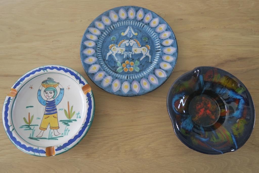 3 bibelots en céramique italienne Vietri et Albisola, Ophalen of Verzenden