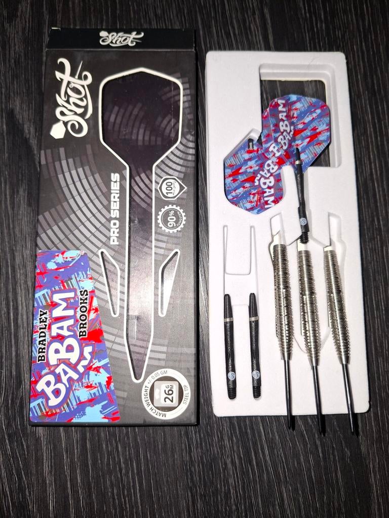 Shot Bradley Brooks 26 gr gen 2, Sport en Fitness, Darts, Ophalen