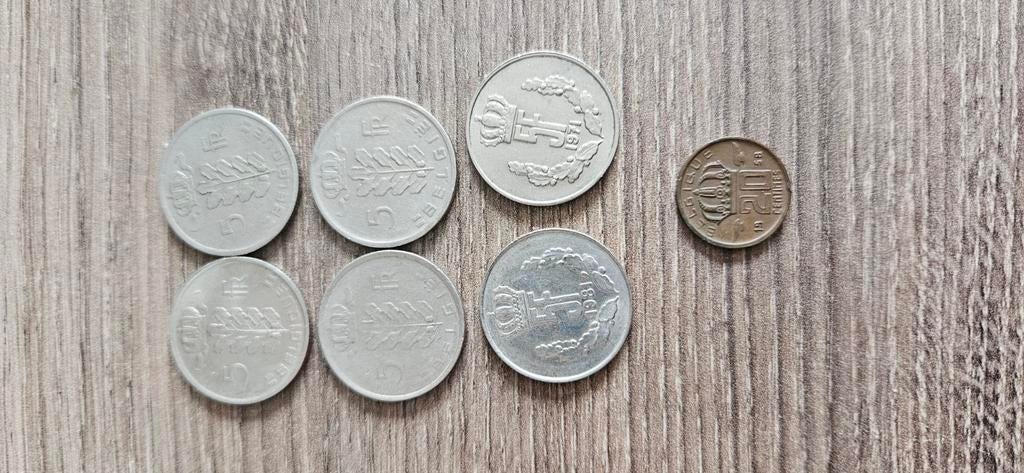 5 belgische frank 20 cent, Ophalen