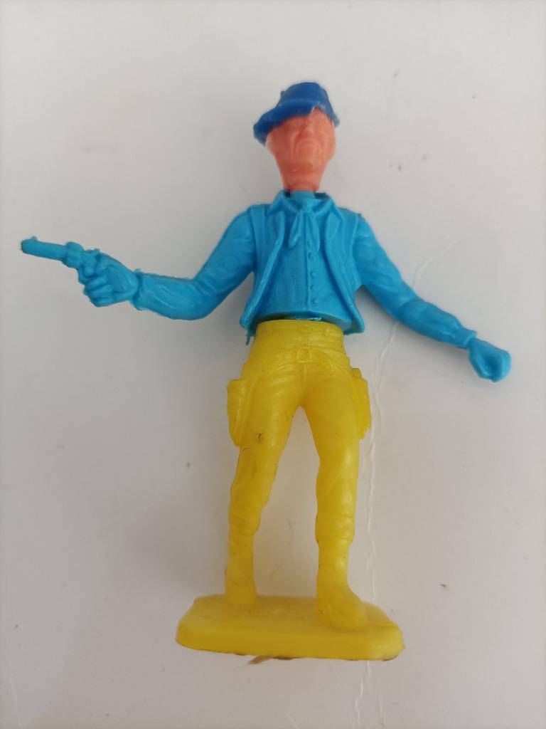 Cow-boy / Shériff avec révolver COFALU, 6,5 cm, années 60/70, Collections, Statues & Figurines, Utilisé, Enlèvement ou Envoi