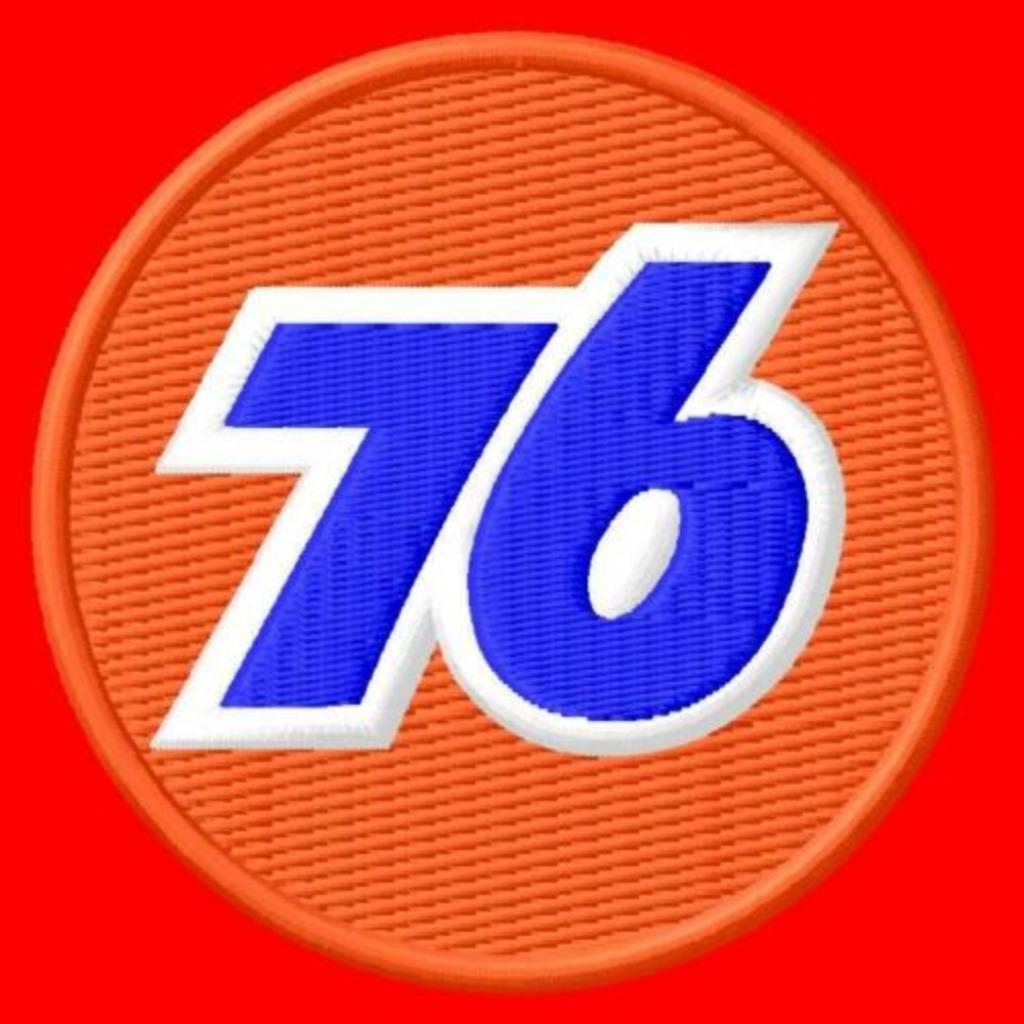 Logo Patch Union 76 Gasoline, 125 x 43 mm, Enlèvement ou Envoi