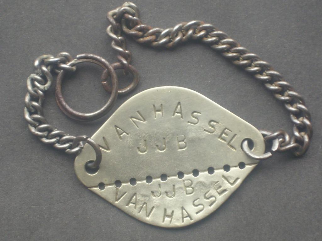 Bracelet matricule ABBL 4ème Chasseurs à cheval escadron C, Envoi, Armée de terre, Emblème ou Badge