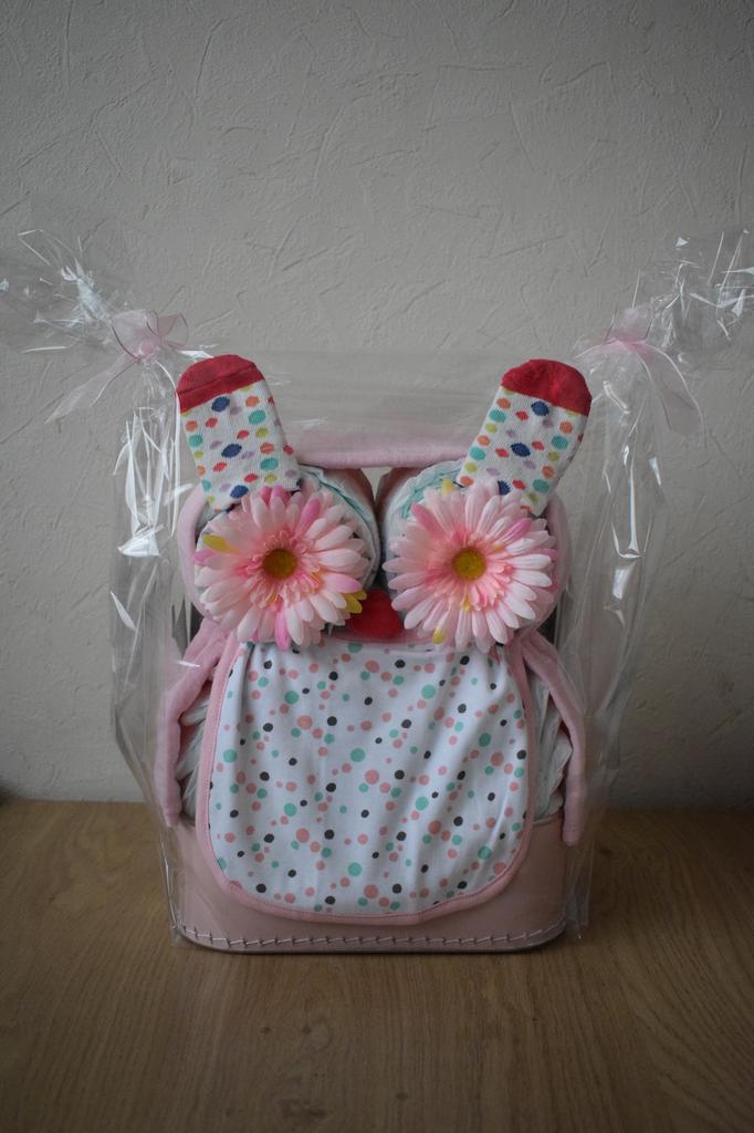 Gepersonaliseerd koffertje met pamper Uil, Kinderen en Baby's, Kraamcadeaus en Geboorteborden, Ophalen of Verzenden, Nieuw, Kraamcadeau