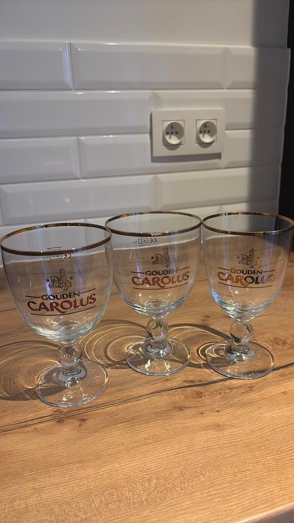 Gouden carolus glazen, Verzamelen, Ophalen, Zo goed als nieuw, Bierglas