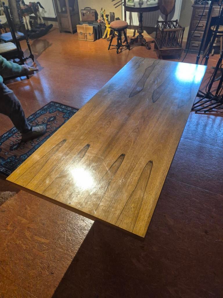 Salontafel 0,7 x 1,7m verstelbaar Palisander, Huis en Inrichting, Vintage, 50 tot 100 cm, Zo goed als nieuw, 150 tot 200 cm