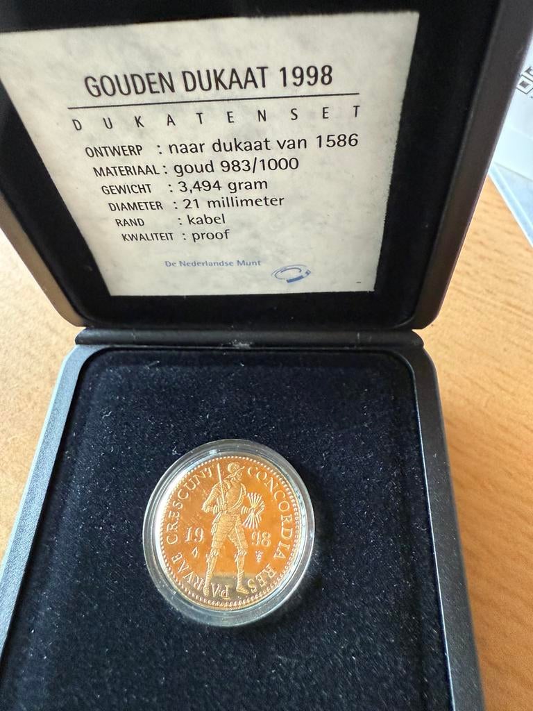 Enkele gouden dukaat 1998, Koningin Beatrix, Losse munt, Goud, Overige waardes