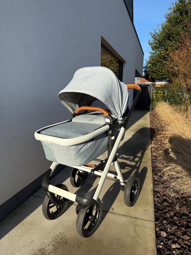 Kinderwagen Dubatti One ‘Melange Green’, Ophalen, Kinderwagen, Overige merken, Verstelbare duwstang