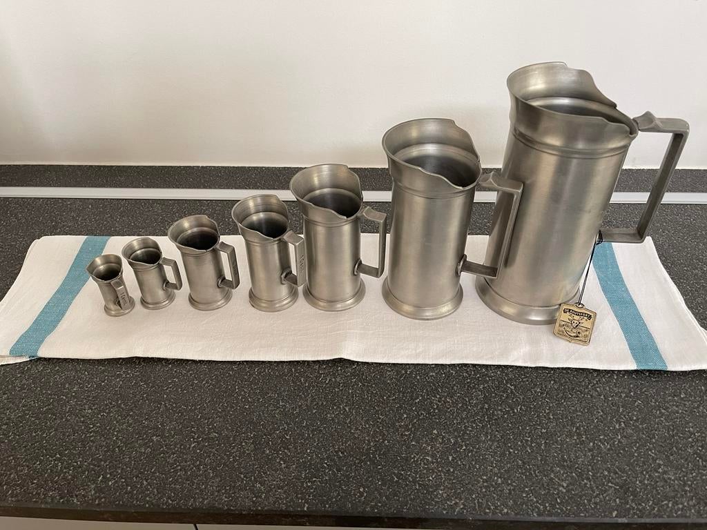 Tinnen maatbekers, Antiek en Kunst, Ophalen