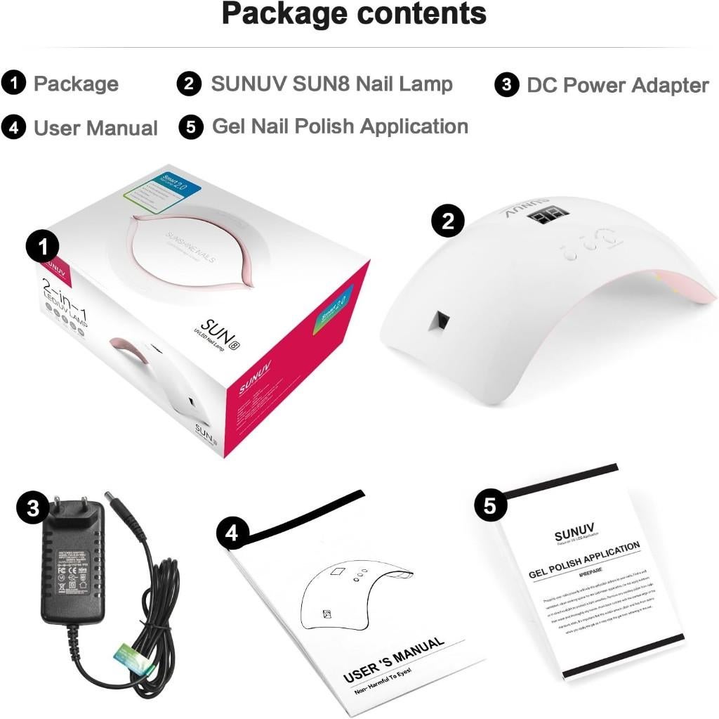 Lampe LED UV pour ongles | sèche-ongles | LIVRAISON GRATUITE, Neuf, -, -, SUNUV