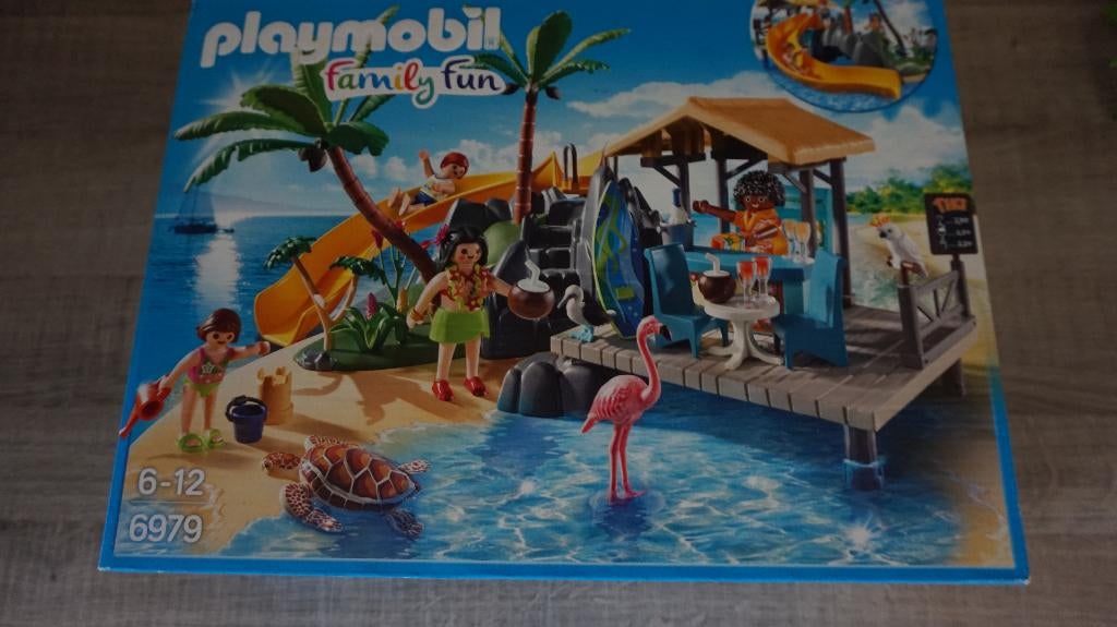 Playmobil Vakantie-eiland met strandbar 6979, Ophalen of Verzenden, Zo goed als nieuw, Complete set