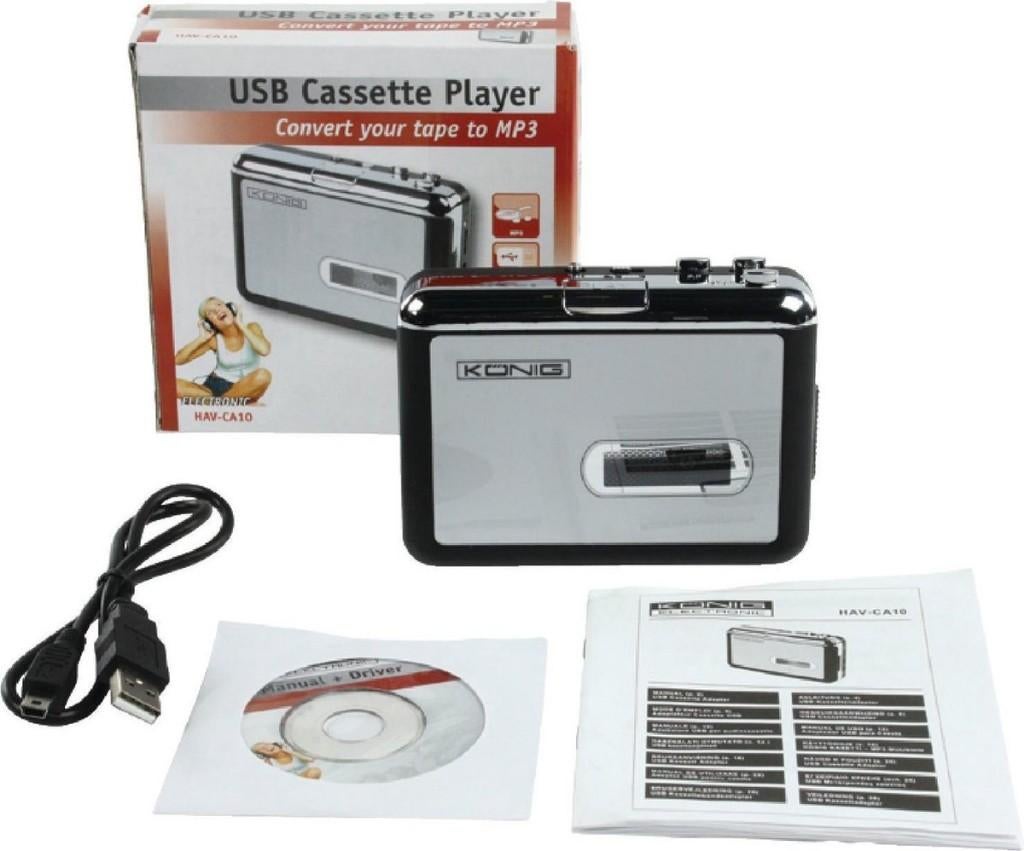 König Cassette – USB Converter en Speler, Ophalen of Verzenden, Zo goed als nieuw