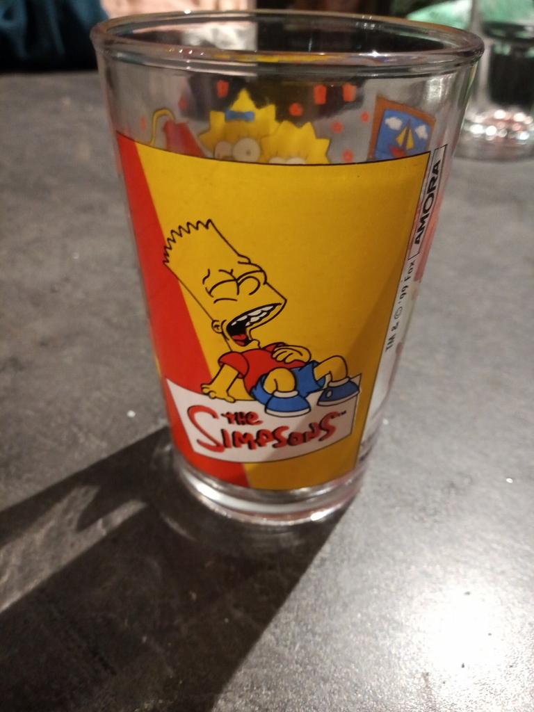 2 Verres a moutarde collection thé Simpsons, Collections, Enlèvement ou Envoi