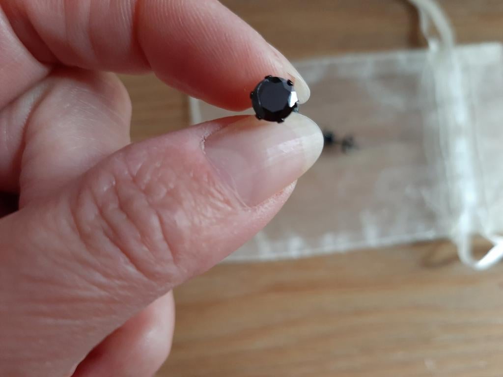 Oorbellen zwart Twice As Nice - Nieuw, Bijoux, Sacs & Beauté, Enlèvement, Neuf, Noir