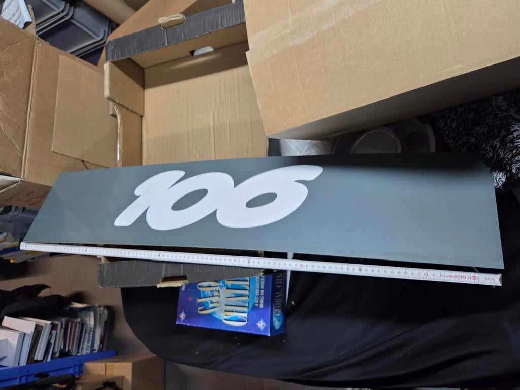 Peugeot 106 reclame bord paneel 1m langl, Verzamelen, Ophalen of Verzenden, Zo goed als nieuw